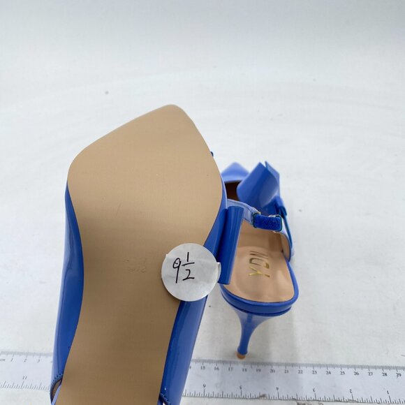 YDN Sky Blue Stiletto Heel Bow Pointed Toe Slingback Slip on Sandals Dress Shoes - Picture 6 of 8